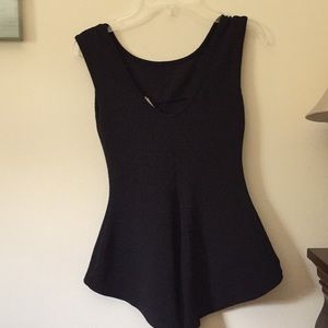 A black peplum top